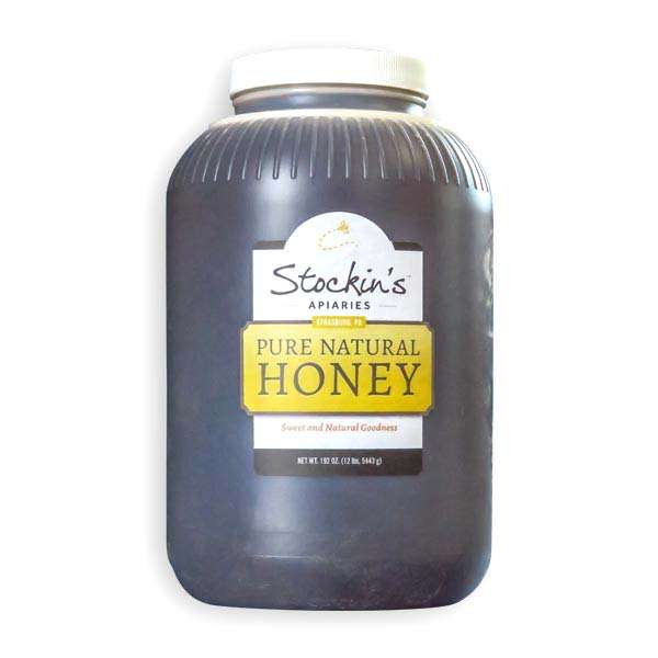 12 lb. Strained Wildflower Honey in Plastic Jar