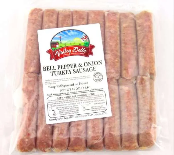 Bell Pepper & Onion Turkey Sausage 1 oz. Fingers
