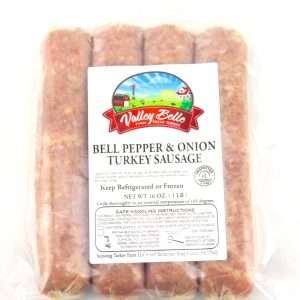 Bell Pepper & Onion Turkey Sausage 4 oz. Grillers