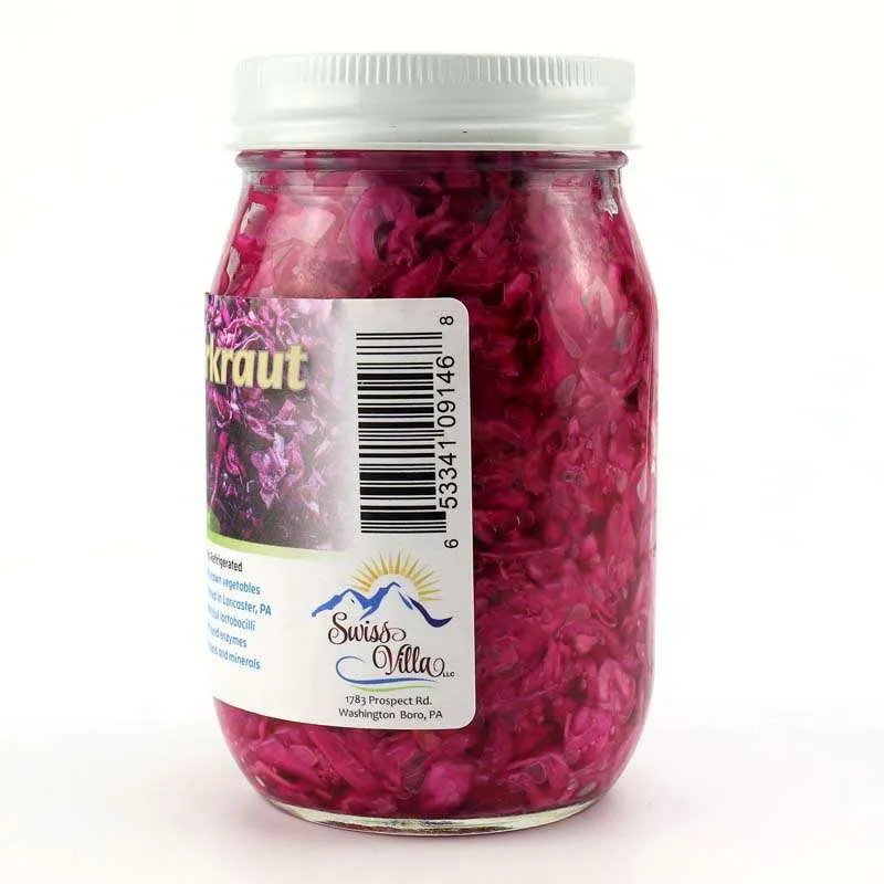 Lacto-Fermented Red Sauerkraut | 16 oz Pint - Image 2