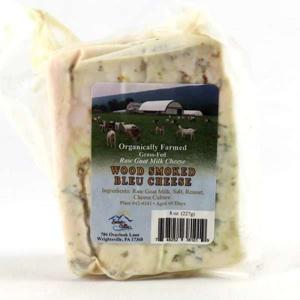 Raw Wood Smoked Bleu Goat Cheese | From Grass Fed Milk | 8 oz