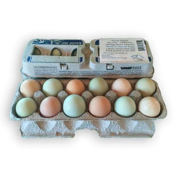 1 Dozen Colored Soy Free - GMO Free Eggs
