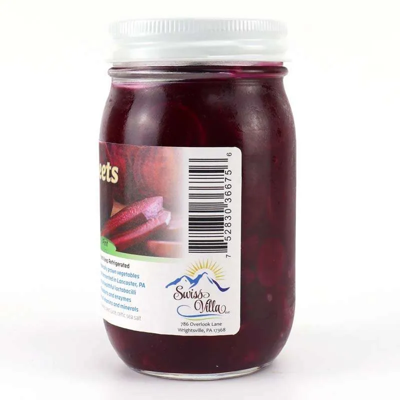 Lacto-Fermented Pickled Red Beets | From Organically Farmed Beets | 16 oz Pint - Image 2