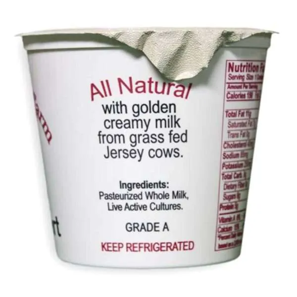 Plain Yogurt | From Grass Fed Jersey Whole Milk | 6 oz - Image 2