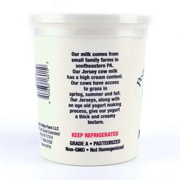 Plain Yogurt  | From Grass Fed Jersey Whole Milk | 32 oz - Image 2