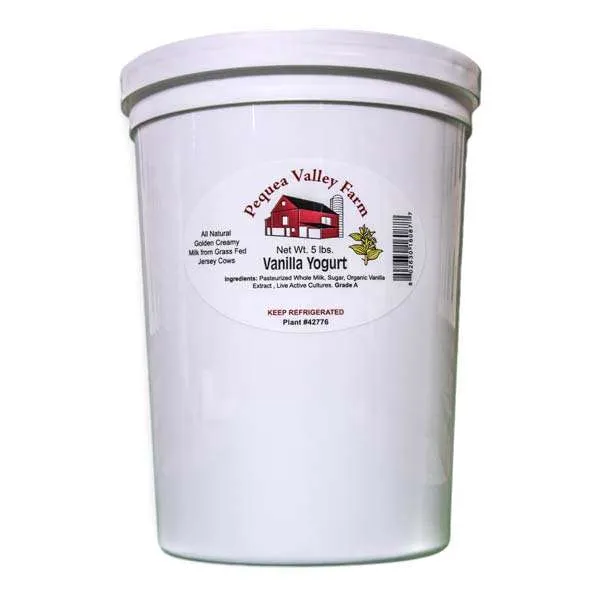 Vanilla Yogurt | From Grass Fed Jersey Whole Milk | 5lb