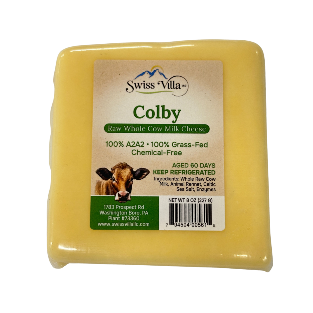 100% Grass Fed A2/A2 Raw Colby Cheese