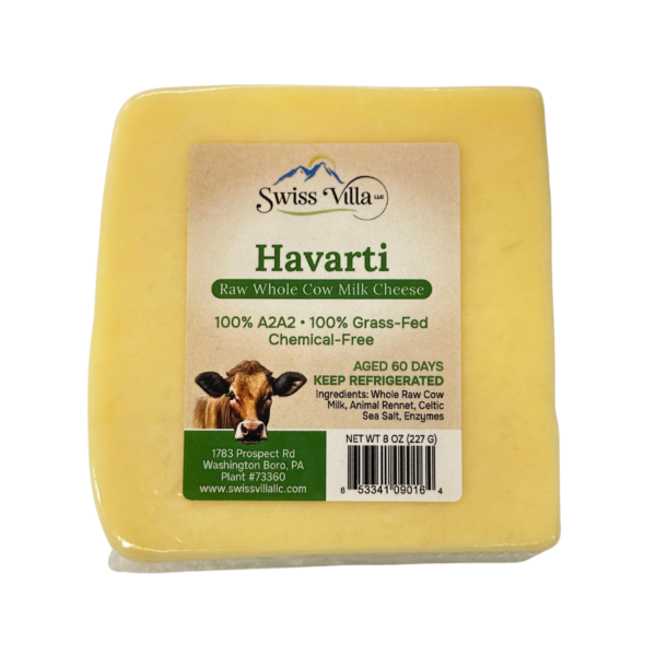 100% Grass Fed A2/A2 Raw Cow Havarti Cheese