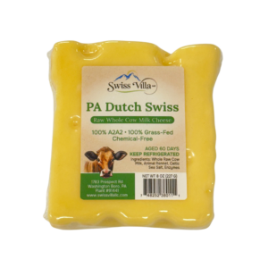 100% Grass Fed A2/A2 Raw PA Dutch Swiss Cow Cheese | 8 oz