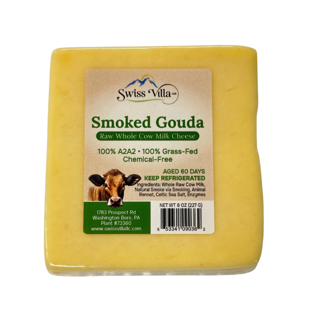 100% Grass Fed A2/A2 Raw Smoked Gouda Cow Cheese