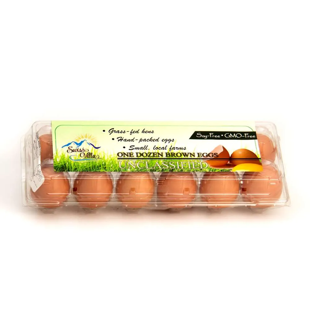 1 Dozen and 6 Dozen Soy Free – GMO Free Eggs in Plastic Carton