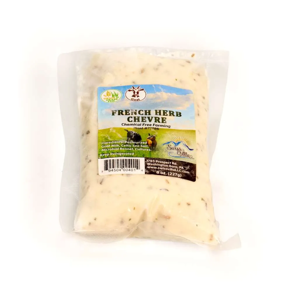 French Herb Chevre | From Grass and Grain Fed Goat Milk | 6 oz