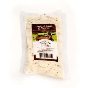 Garlic & Basil Chevre | From Grass and Grain Fed Goat Milk | 6 oz
