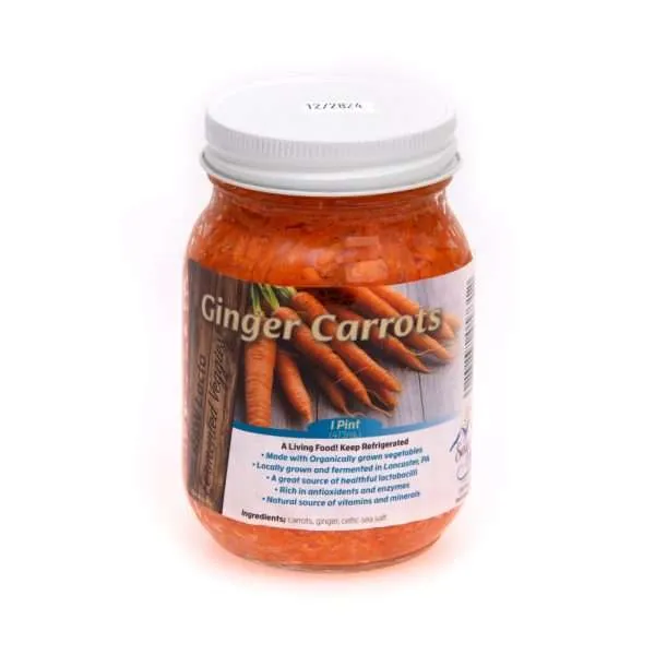 Lacto-Fermented Ginger Carrots | 16 oz Pint