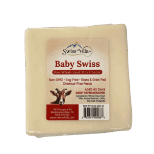 Grass Fed Raw Baby Swiss Goat Cheese | 8 oz