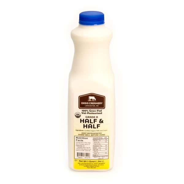 Oasis 1 Quart Organic Pasteurized Half & Half