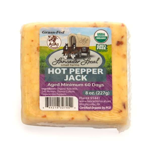 Lancaster Local Organic Hot Pepper Jack Cheese 8 oz.