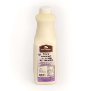 Oasis Non Fat Organic Cultured Buttermilk | From 100% Grass Fed Milk | 1 Quart