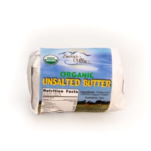 Organic Unsalted Roll Butter | From Grass And Grain Fed Milk | 1/2 lb