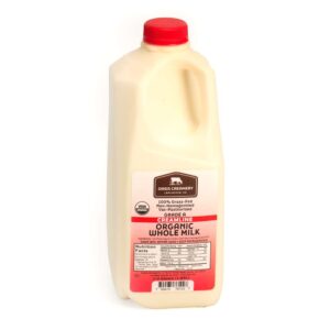 Oasis Cream Line Organic Whole Milk | From 100% Grass Fed Milk Non-Homogenized | Half Gallon