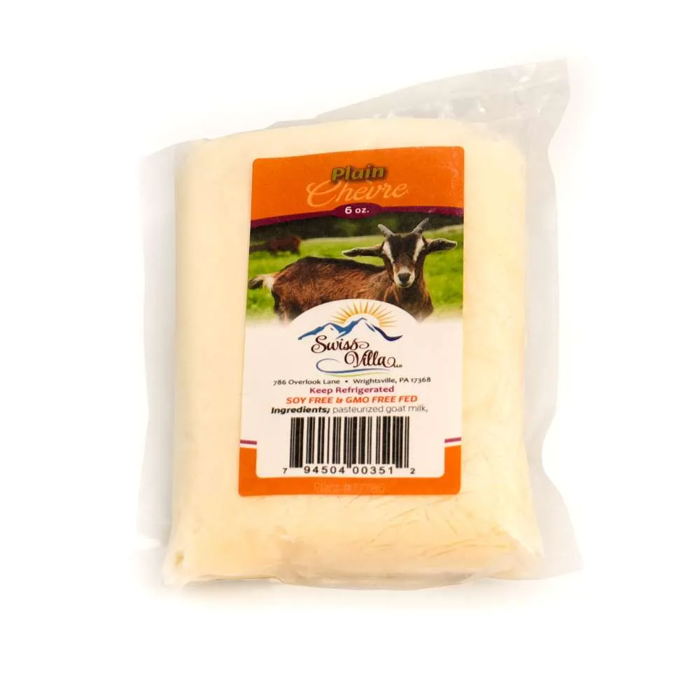 Plain Chevre | From Grass and Grain Fed Goat Milk | 6 oz