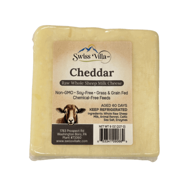 Raw Sheep Cheddar | From Grass Fed Milk | 8 oz