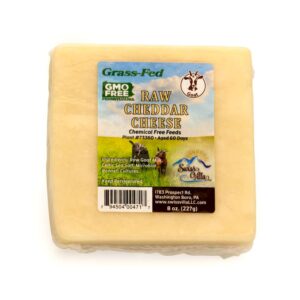 Raw Cheddar Goat Cheese | From Grass Fed Milk | 8 oz