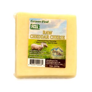 Raw Cheddar Sheep Cheese | From Grass Fed Milk | 8 oz