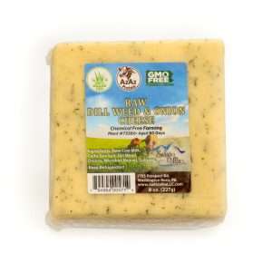 Raw Dill Weed and Onion Cheddar Cow Cheese | From 100% Grass Fed A2/A2 Milk | 8 oz