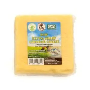 100% Grass Fed A2/A2 Raw Extra Sharp Cheddar Cheese | 8 oz