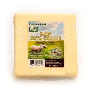 Raw Feta Sheep Cheese | From Grass Fed Milk | 8 oz