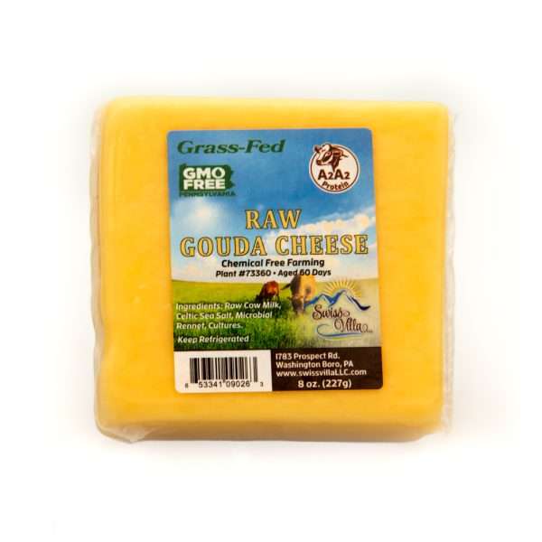 Raw Gouda Cow Cheese | From 100% Grass Fed A2/A2 Milk | 8 oz