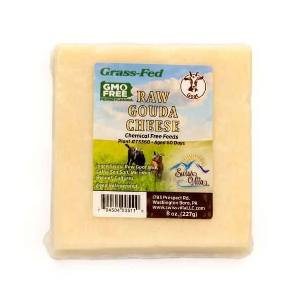 Raw Gouda Goat Cheese | From Grass Fed Milk | 8 oz