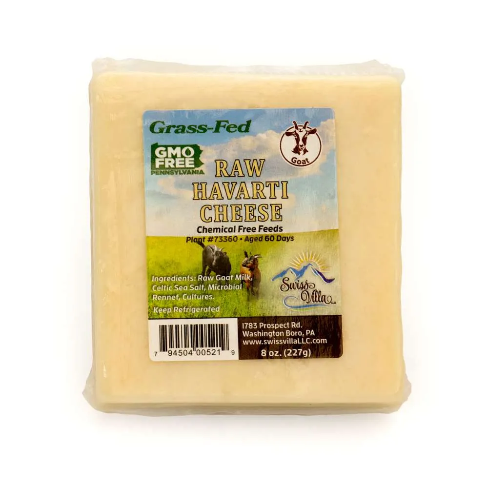 Grass Fed Raw Havarti Goat Cheese | 8 oz