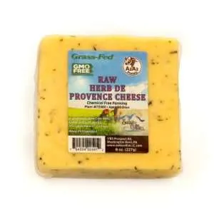 Raw Herb de Provence Cheddar Cow Cheese | From 100% Grass Fed A2/A2 Milk | 8 oz