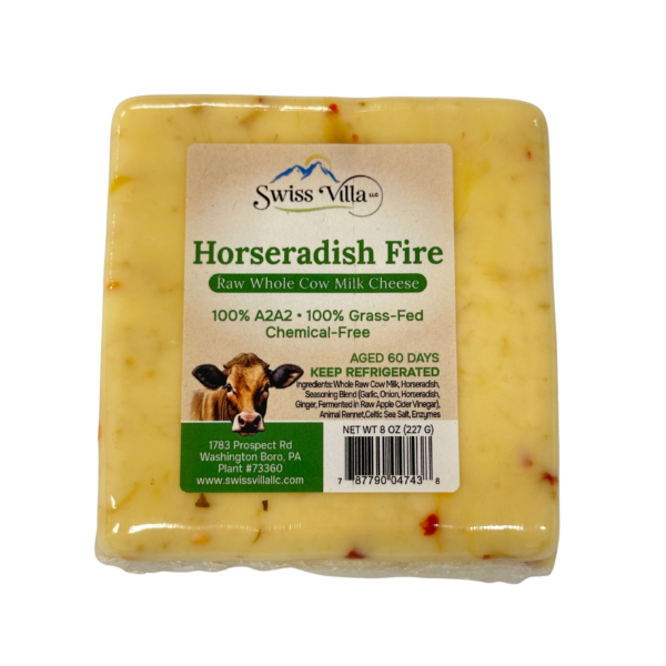 Raw Horseradish Fire Cow Cheese | From 100% Grass Fed A2/A2 Milk