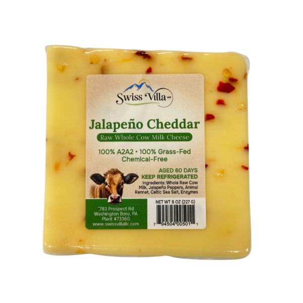 100% Grass Fed A2/A2 Raw Jalapeno Cheddar Cheese