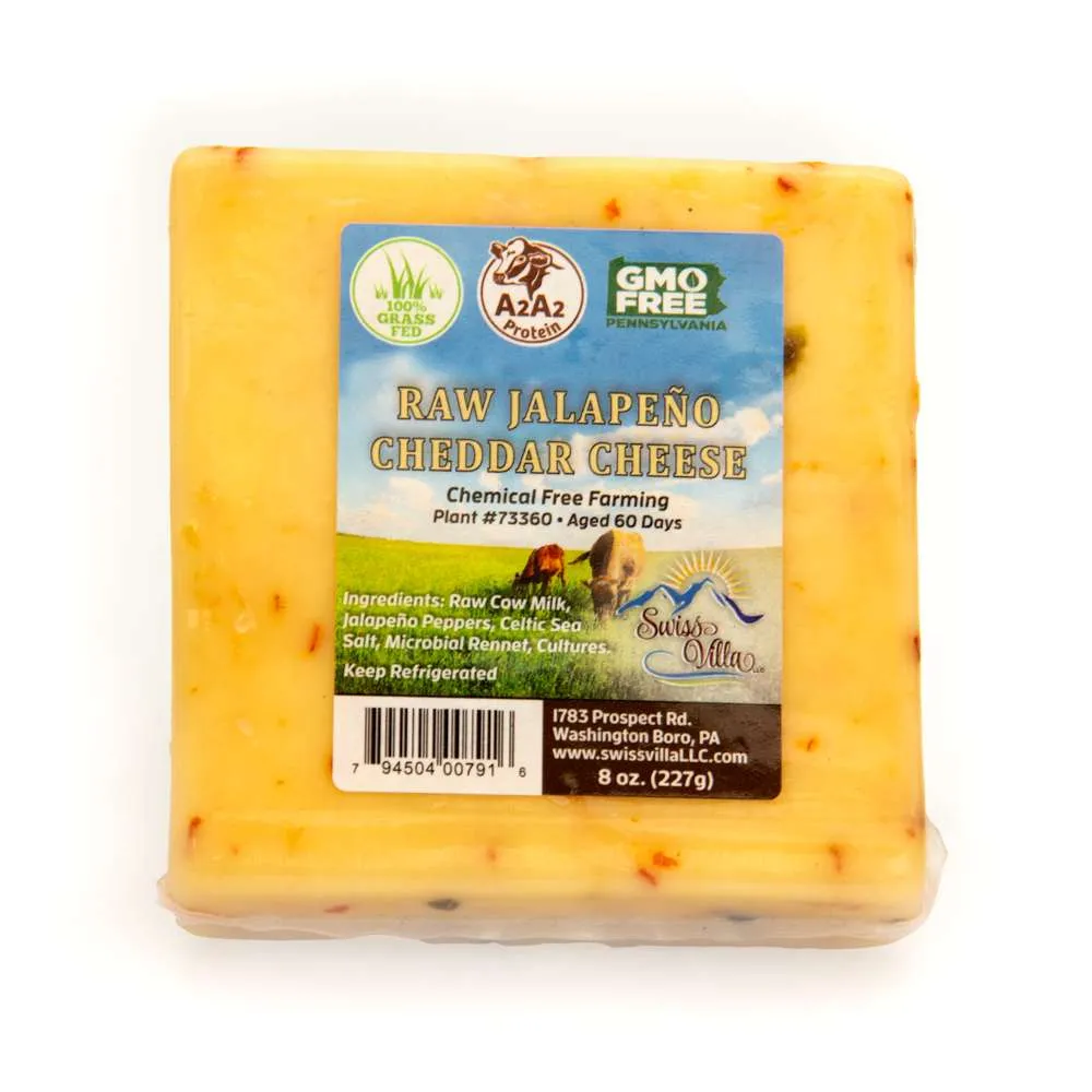 100% Grass Fed A2/A2 Raw Jalapeno Cheddar Cheese