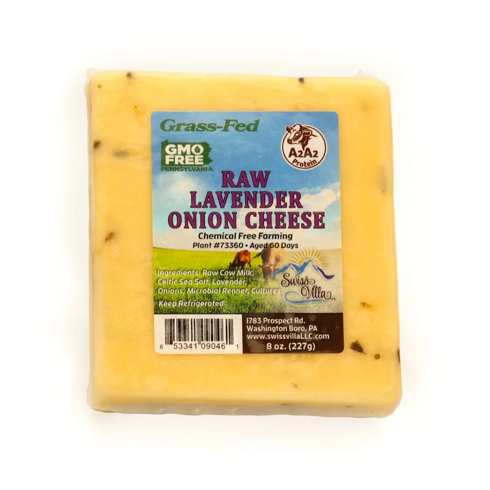 Raw Lavender Onion Cow Cheese | From 100% Grass Fed A2/A2 Milk