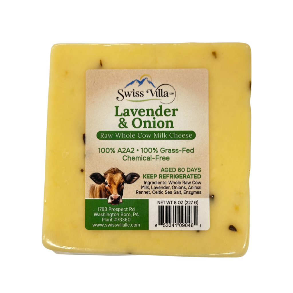 Raw Lavender Onion Cow Cheese | From 100% Grass Fed A2/A2 Milk