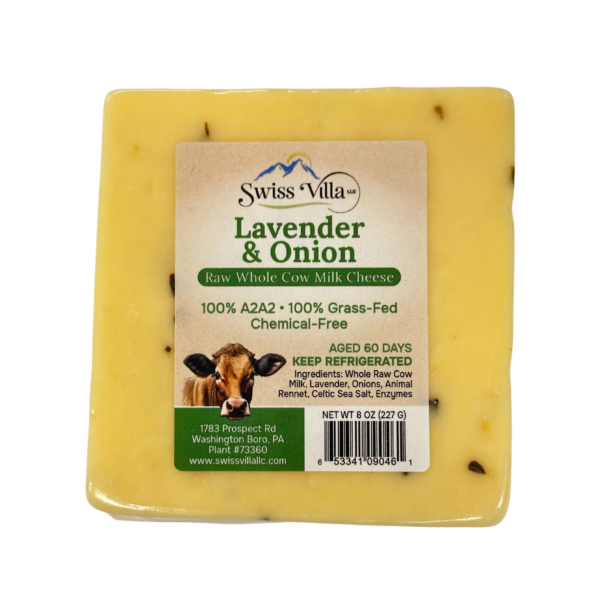 Raw Lavender Onion Cow Cheese | From 100% Grass Fed A2/A2 Milk