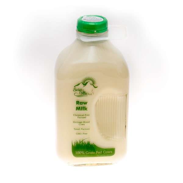 Half Gallon Glass 100% Grass Fed Raw Whole Cow Milk