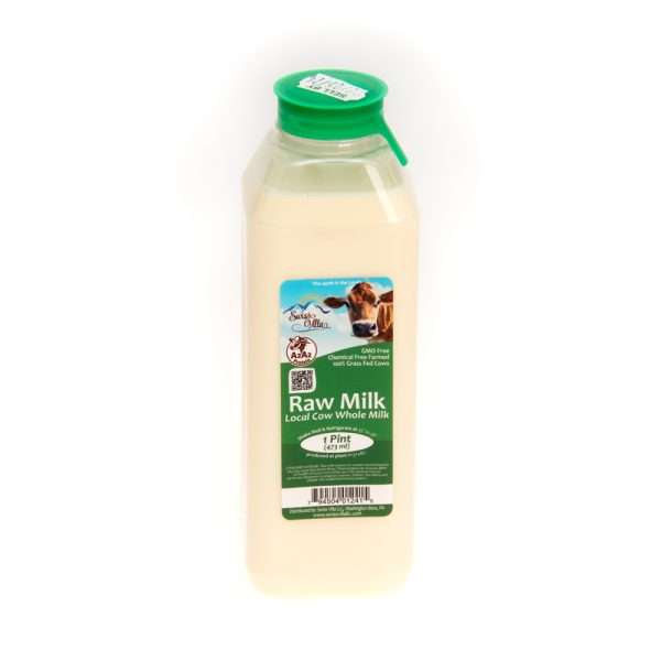 100% Grass Fed A2/A2 Raw Whole Cow Milk | 1 Pint