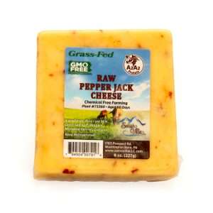 Raw Pepper Jack Cow Cheese | From 100% Grass Fed A2/A2 Milk | 8 oz