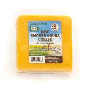 Raw Smoked Gouda Cow Cheese | From 100% Grass Fed A2/A2 Milk | 8 oz