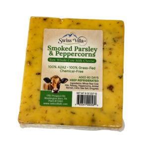 Raw Smoked Parsley & Peppercorns Cow Cheese | From 100% Grass Fed A2/A2 Milk | 8 oz