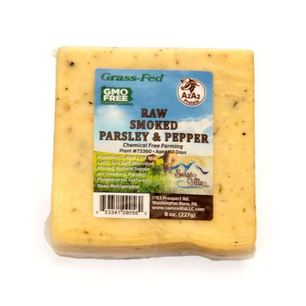 Raw Smoked Parsley & Peppercorns Cow Cheese | From 100% Grass Fed A2/A2 Milk | 8 oz