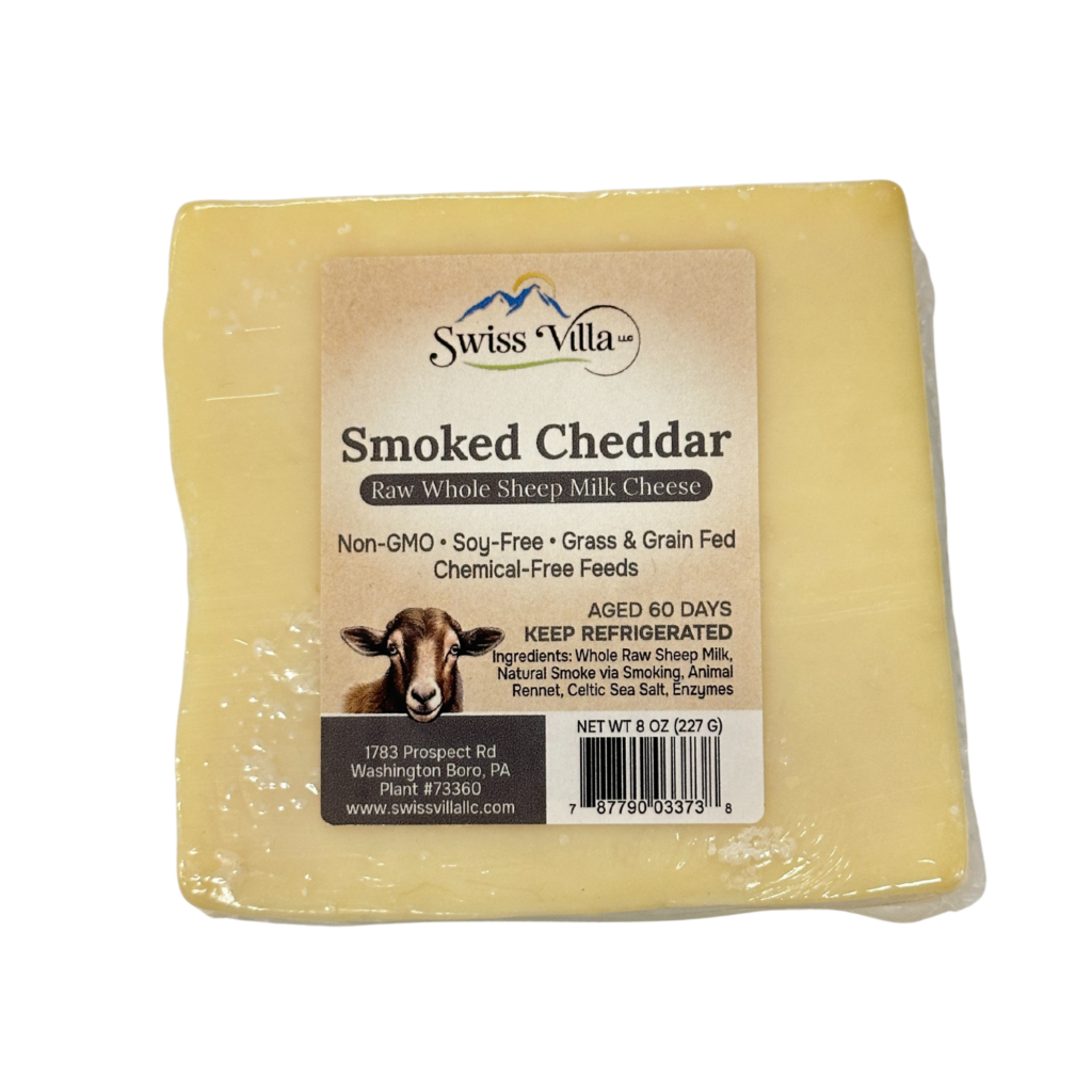Raw Smoked Sheep Cheddar | Grass Fed | 8 oz.