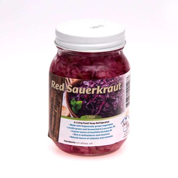 Lacto-Fermented Red Sauerkraut | 16 oz Pint