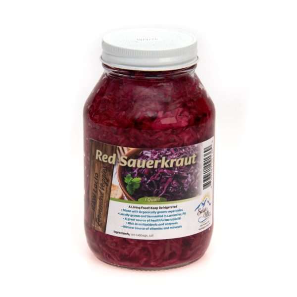 Lacto-Fermented Red Sauerkraut | 32 oz Quart